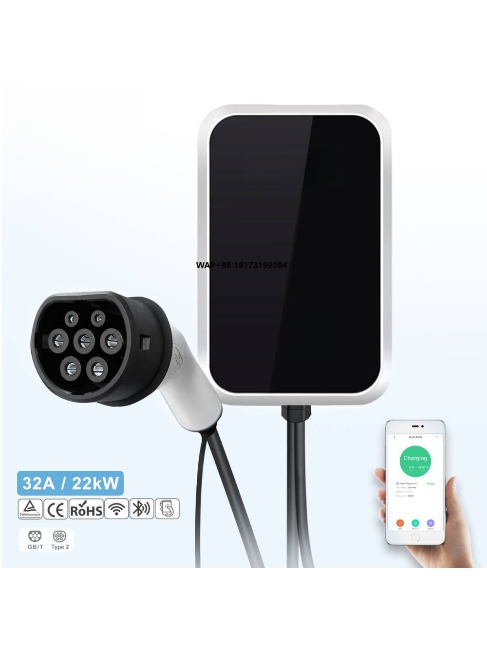 Estação de Carregamento AC par - 22Kw Wallbox Type 2 Ocpp Rfid avaliação e preço